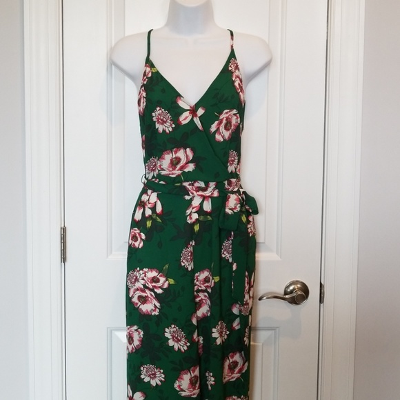 green and pink jumpsuit